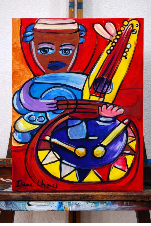 Acrílico sobre tela - Afro Acrílico sobre tela - Afro